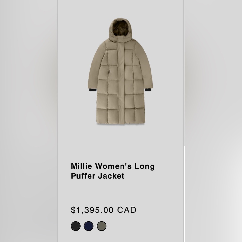Millie Women's Long Puffer Jacket - Beige